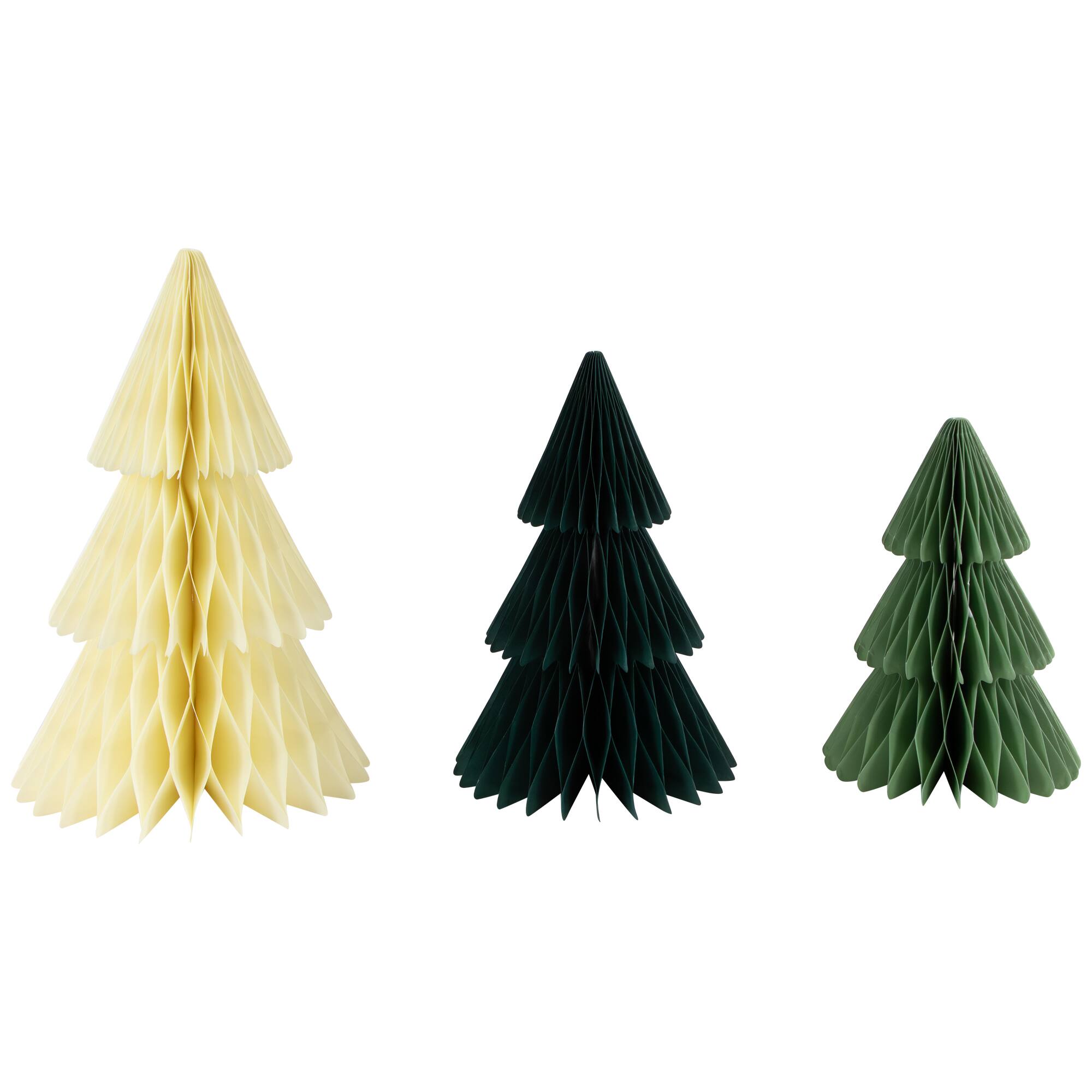 Accordion Honeycomb Foldable Paper Christmas Tree Set